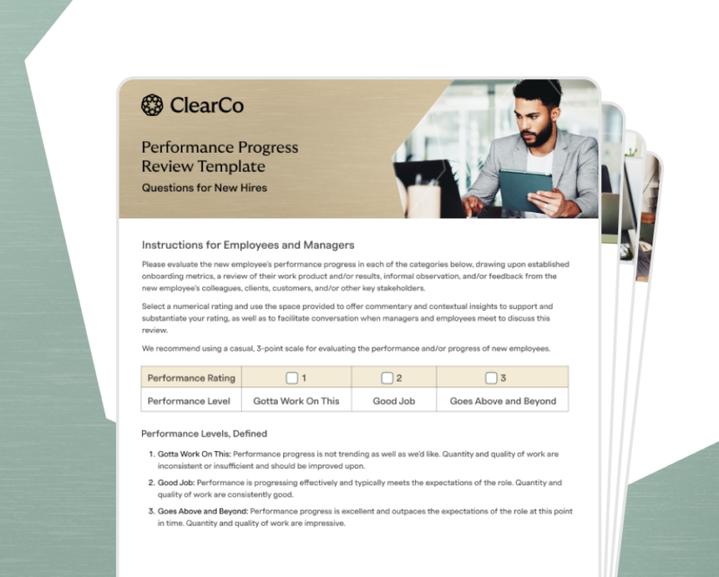 HUB Expert Built Performance Review Templates Bundle