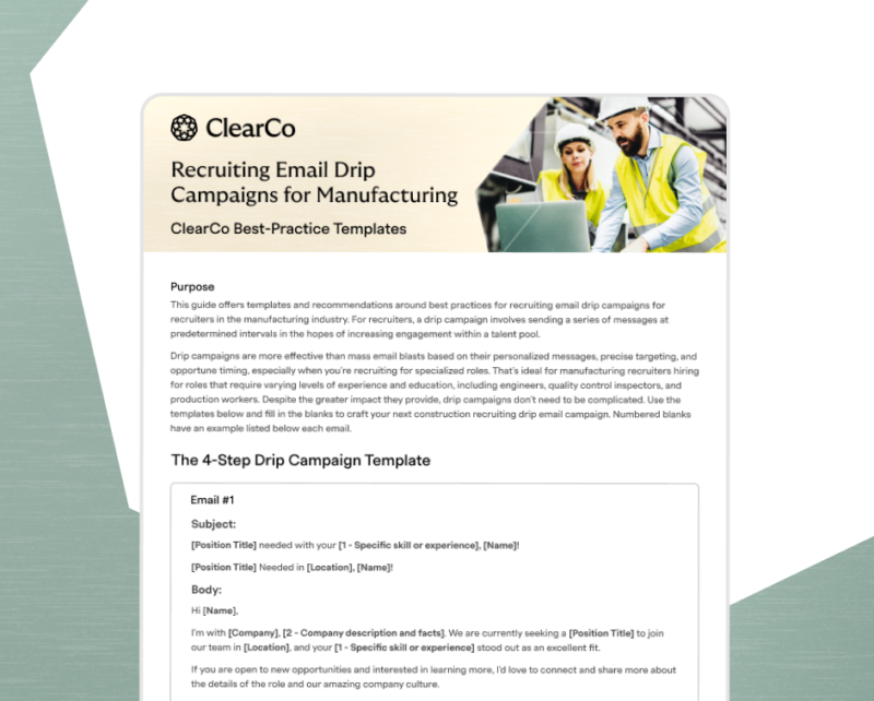 HUB img Recruiting Email Drip Campaigns for Manufacturing